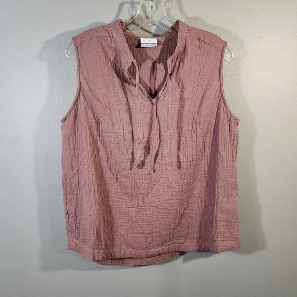 Columbia Size Large Dusty Rose Sleeveless Top - Picture 5 of 10